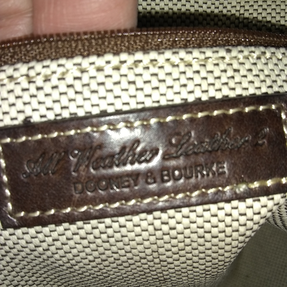 Dooney and Bourke Leather Purse Black with Brown trim - Picture 5 of 8